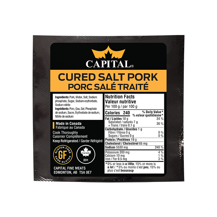 Capital Fine Meats - Cured Salt Pork