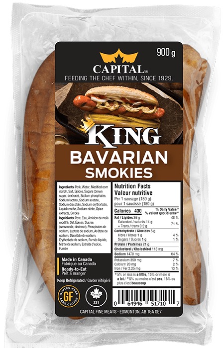 Capital Fine Meats - King Bavarian Smokies 900g