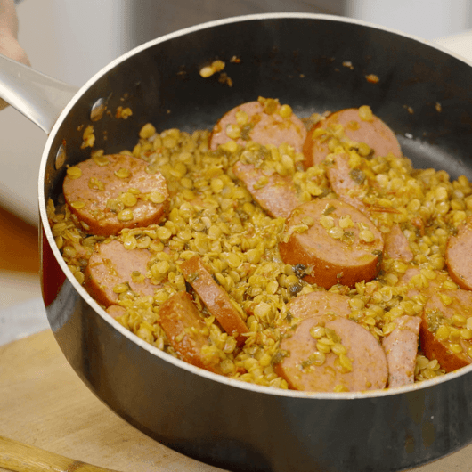 Lentils With Summer Sausage